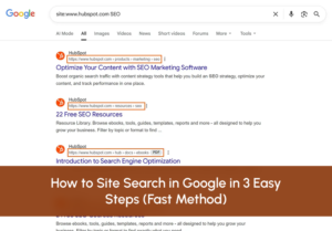 how to site search in google
